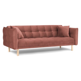 Sofa aksamitna z funkcją spania MULLI różowy