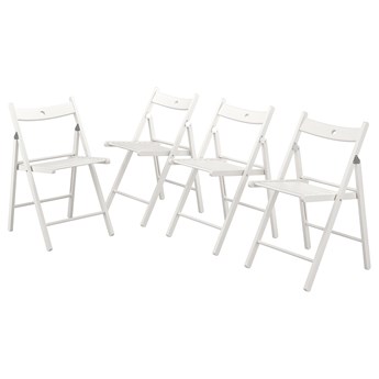 IKEA TERJE Krzesło składane, biały, 4 szt.