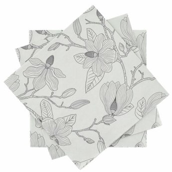 Serwetki papierowe w kwiaty DUKA KVIST 20 szt. 33x33 cm szare
