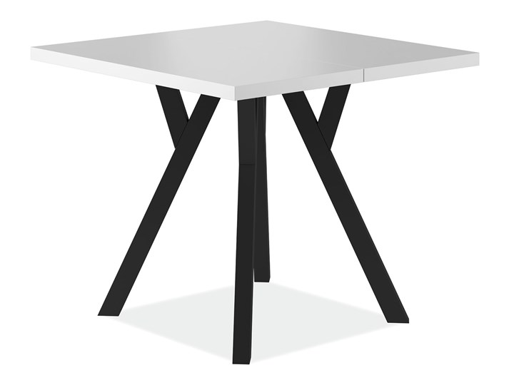 Rozkładany stół z białym blatem Merlin Styl Nowoczesny Płyta MDF Wysokość 90 cm Metal Długość po rozłożeniu 240 cm