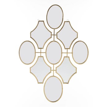 VANESA lustro/dekoracja ścienna 9 luster w złotych ramach, wys. 103 cm