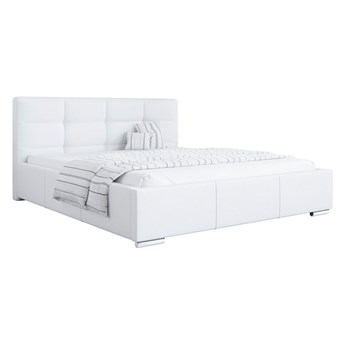 Gustowne podwójne łóżko tapicerowane 120x200 cm z wysokim pikowanym wezgłowiem - LATON / Madryt 920