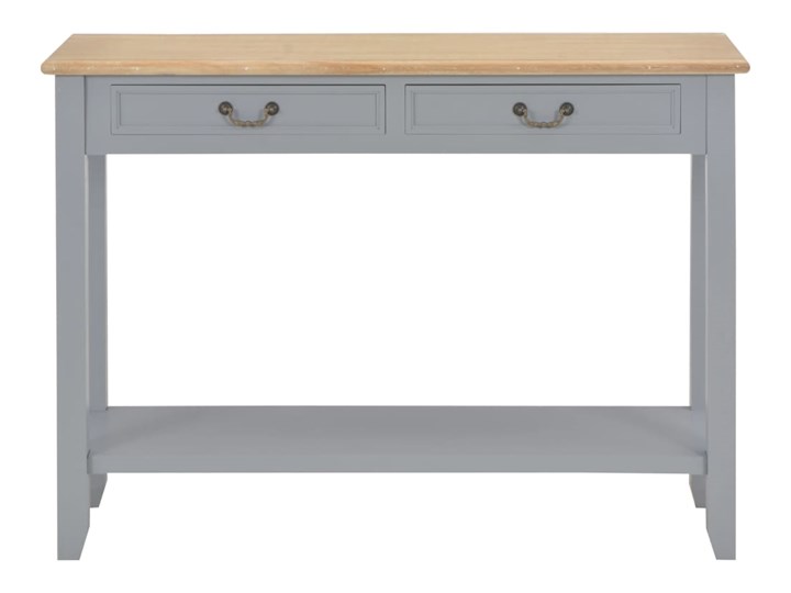 vidaXL Stolik konsola, szary, 110 x 35 x 80 cm, drewniany Drewno Sosna Płyta MDF Styl Tradycyjny Z szufladą Szerokość 110 cm Z półką Głębokość 35 cm Kategoria Konsole