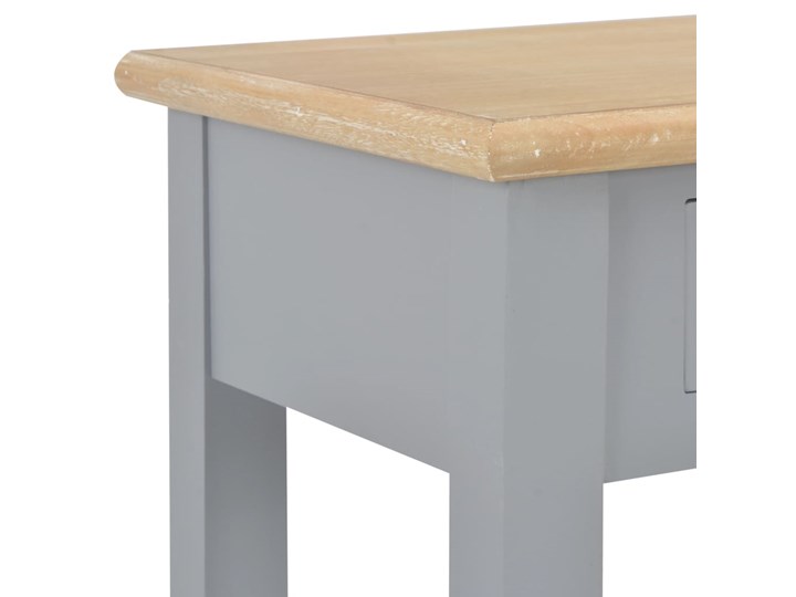 vidaXL Stolik konsola, szary, 110 x 35 x 80 cm, drewniany Drewno Z półką Płyta MDF Szerokość 110 cm Sosna Z szufladą Głębokość 35 cm Kategoria Konsole Styl Tradycyjny