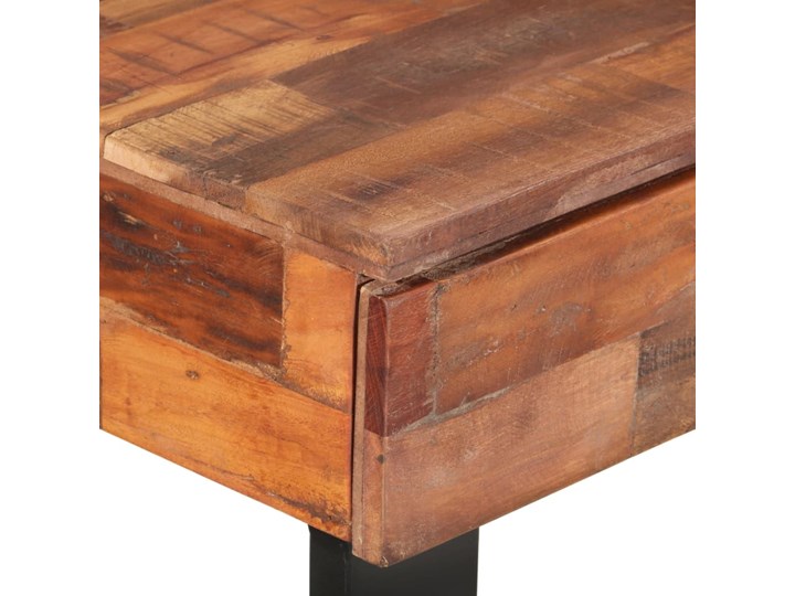 vidaXL Stolik typu konsola, 110 x 30 x 76 cm, lite drewno z odzysku Z szufladą Szerokość 110 cm Głębokość 30 cm Stal nierdzewna Pomieszczenie Przedpokój