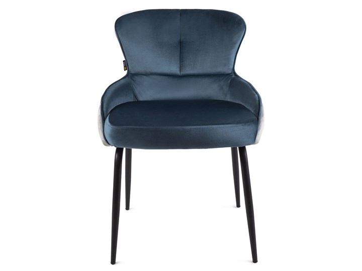 Krzesło tapicerowane, fotel Milano velvet niebieski - 4 sztuki Tkanina Rodzaj(n) Krzesła