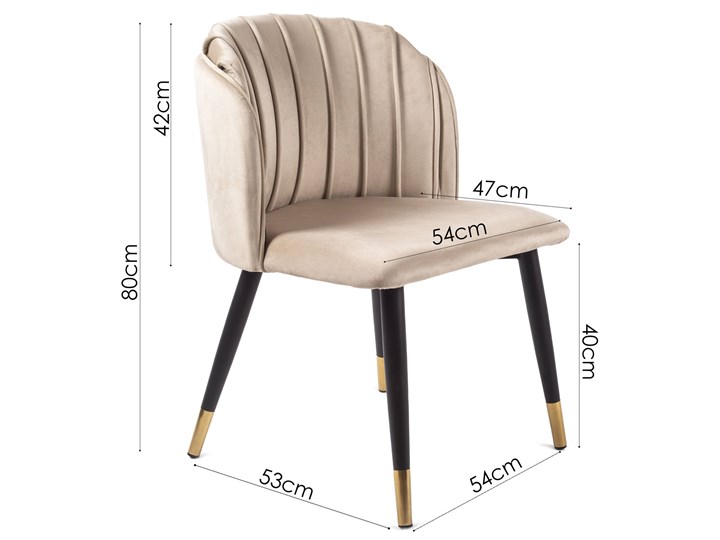 Krzesło tapicerowane Modena beżowe Rodzaj(n) Krzesła Tkanina Styl Nowoczesny