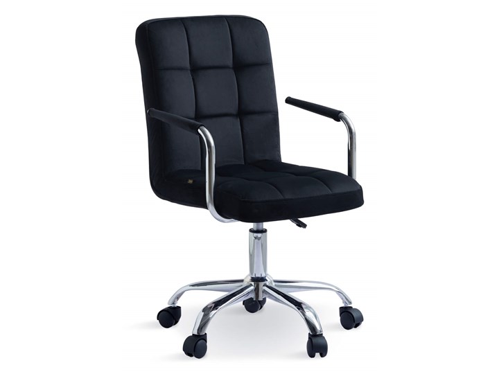 Krzesło obrotowe welurowe HARIS (DC-6096H) / Czarne Rodzaj(n) Krzesła Tkanina Metal Tworzywo sztuczne Styl Nowoczesny