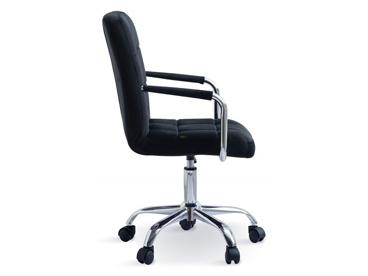 Krzesło obrotowe welurowe HARIS (DC-6096H) / Czarne Styl Nowoczesny Metal Tworzywo sztuczne Tkanina Rodzaj(n) Krzesła