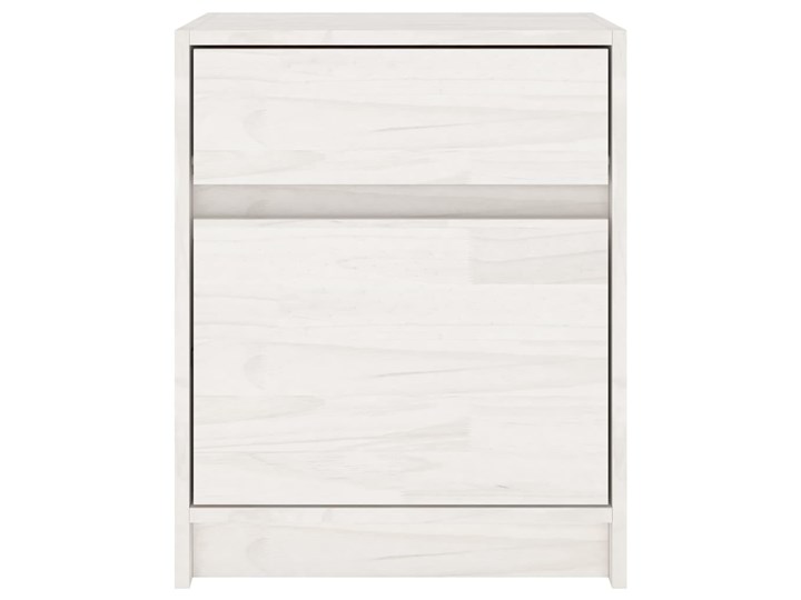 vidaXL Szafka nocna, biała, 40x31x50 cm, lite drewno sosnowe Sosna Głębokość 31 cm Szerokość 40 cm Nocne Typ Nocne