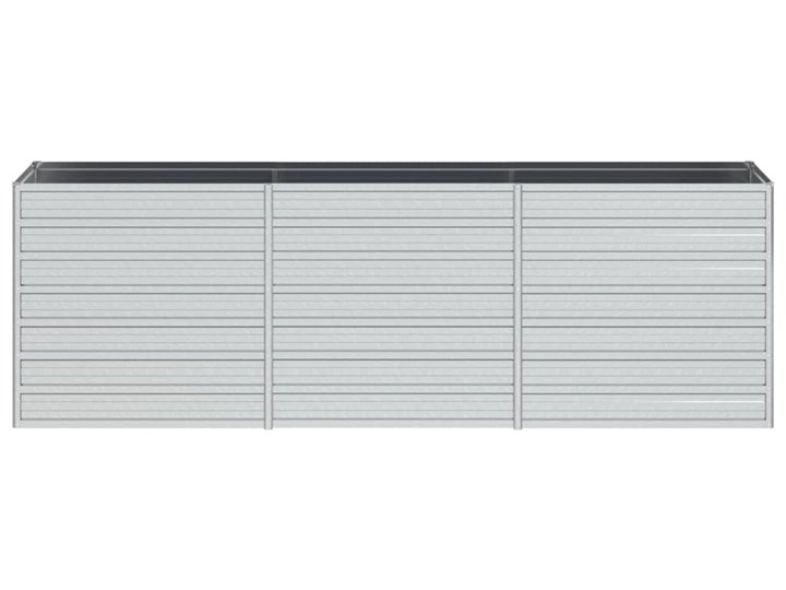 vidaXL Donica do podwyższonej rabaty, 240x40x77cm, stal galwanizowana Metal Kategoria Donice ogrodowe Prostokątny Donica ogrodowa Kolor Srebrny