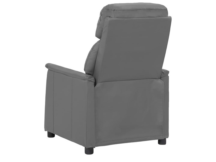 vidaXL Rozkładany fotel masujący, szary, sztuczna skóra Tworzywo sztuczne Skóra ekologiczna Pomieszczenie Salon Drewno Fotel rozkładany Metal Tkanina Kategoria Fotele do salonu