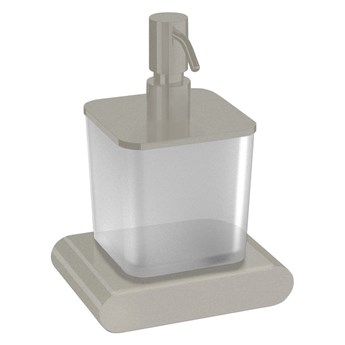 FLORI dozownik mydła, nikiel szczotkowany/szkło mleczne RF019%2F16