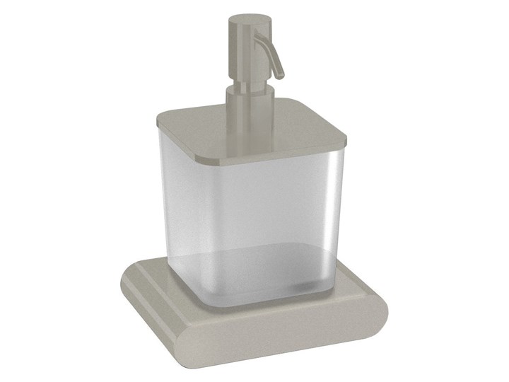 FLORI dozownik mydła, nikiel szczotkowany/szkło mleczne RF019%2F16