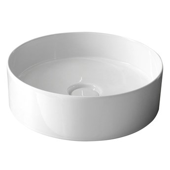 STORM CIRCLE umywalka ceramiczna, średnica 40,5 cm z korkiem ceramicznym RM040