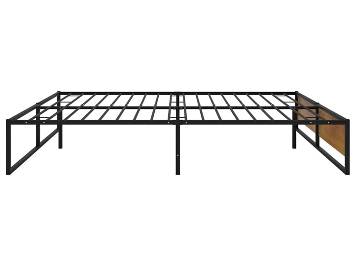 vidaXL Rama łóżka, czarna, metalowa, 200 x 200 cm Łóżko metalowe Liczba miejsc Dwuosobowe Kolor Czarny