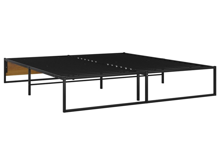 vidaXL Rama łóżka, czarna, metalowa, 200 x 200 cm Łóżko metalowe Liczba miejsc Dwuosobowe