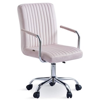 Krzesło obrotowe welurowe HARIS 2 (DC-6096S) / różowe #39