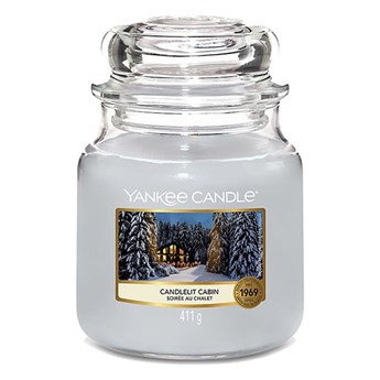 Średnia świeca zapachowa - Candlelit Cabin - 411 g
