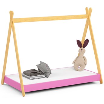 Łóżko tipi dla dziewczynki różowe - Lori 4X 80x180