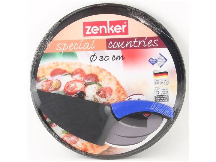 Zestaw 2 perforowanych blaszek i noża do pizzy Zenker Special Countries, ø 29 cm Kategoria Formy i foremki Blacha Kolor Szary