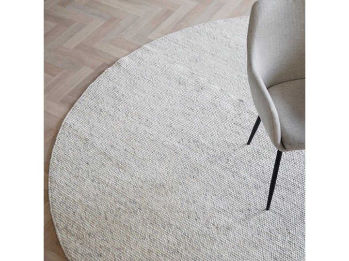 Dywan Auckland ∅250 cm naturalny Okrągły Dywany Wełna 250x250 cm Kolor Biały