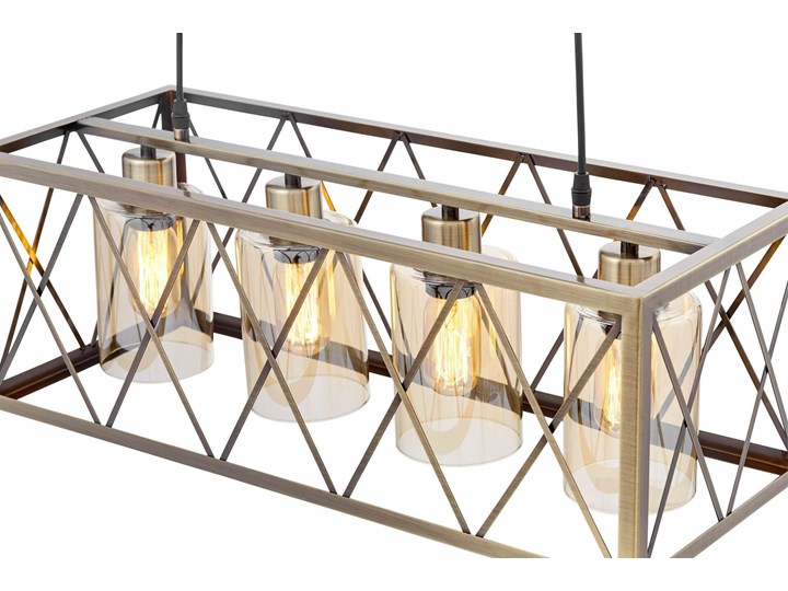 LAMPA WISZĄCA LOFT MOSIĘŻNA NORTIS Szkło Metal Lampa druciana Mosiądz Kategoria Lampy wiszące