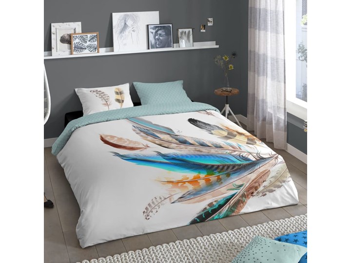 Good Morning Zestaw pościeli FEATHER, 135 x 200 cm, wielokolorowy 135x200 cm Bawełna Komplet pościeli Wzór Nadruk