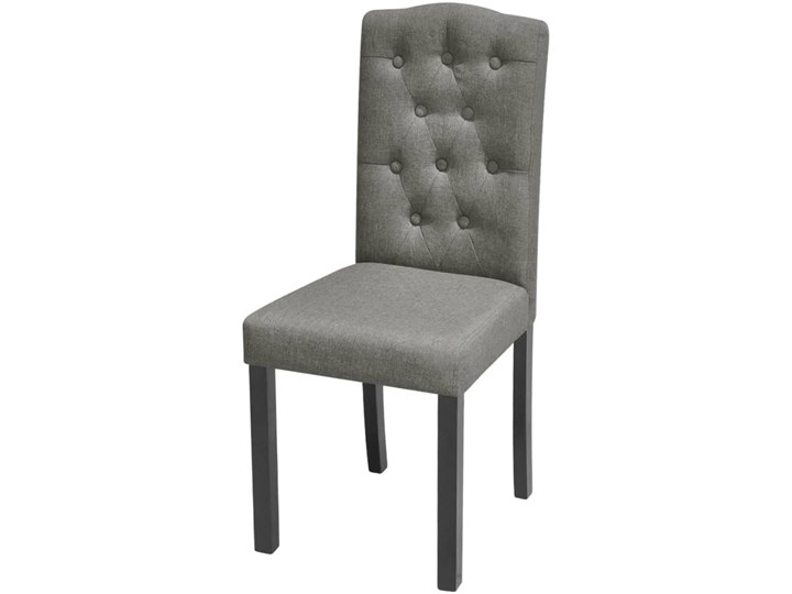 vidaXL Krzesła do jadalni, 4 szt., szare, tapicerowane tkaniną Wysokość 95 cm Głębokość 51,5 cm Głębokość 52 cm Szerokość 42 cm Styl Glamour Drewno Styl Nowoczesny
