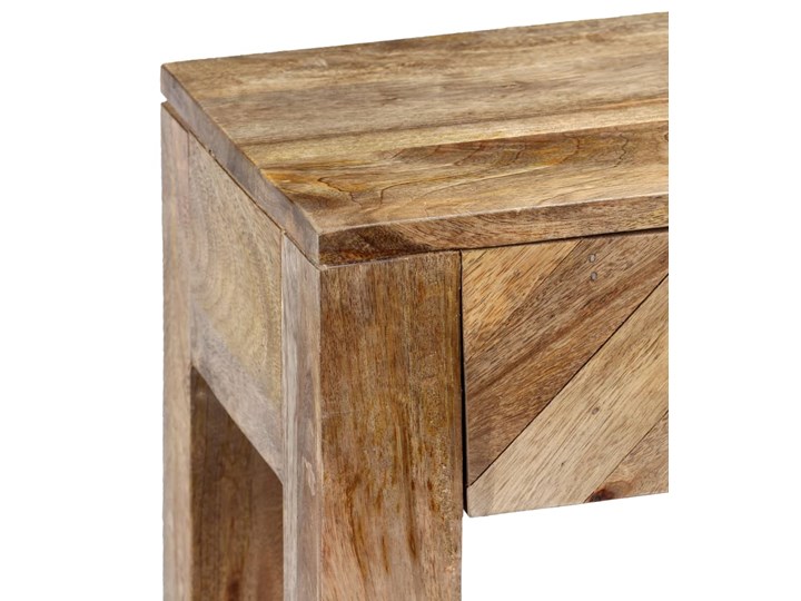 vidaXL Stolik typu konsola z litego drewna mango, 118 x 30 x 80 cm Głębokość 30 cm Drewno Z półką Szerokość 118 cm Z szufladą Kolor Brązowy