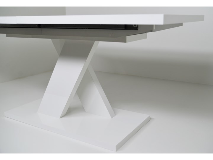 Rozkładany stół w wysokim połysku Oskar Lux I Płyta MDF Szkło Kolor Czarny