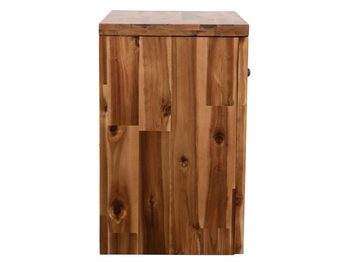 vidaXL Szafka nocna z litego drewna akacjowego, 40x30x48 cm Płyta MDF Na zdjęcia Styl Skandynawski Nocne Płyta laminowana Głębokość 30 cm Szerokość 40 cm Drewno Pomieszczenie Sypialnia