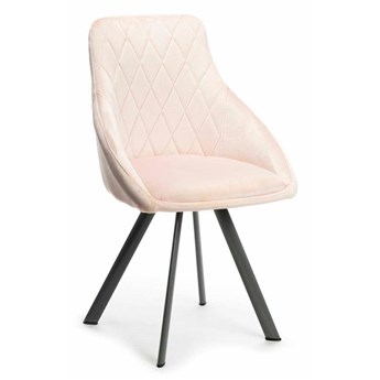 RONI krzesło obrotowe w kolorze różowym z metalową podstawą, wys. 90 cm