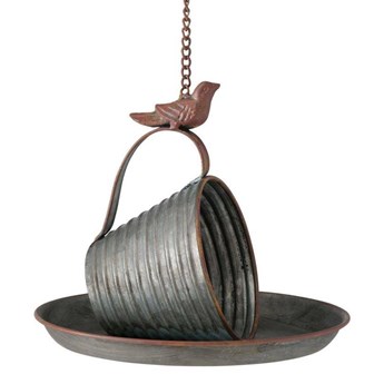 CLIPPO poidło dla ptaków metalowe na łańcuszku, wys. 20 cm