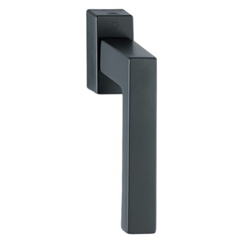 Toulon - Klamka okienna z aluminium, kolor czarny mat, Secustik 32-42 mm