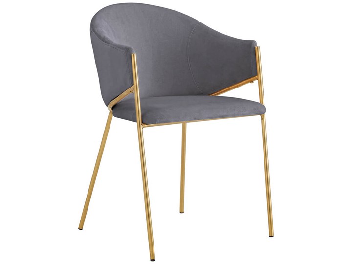 Krzesło Glamour szare DC-890  welur, złote nogi #21 Model Krzesła kubełkowe Tkanina Metal Tworzywo sztuczne Kategoria Krzesła kuchenne