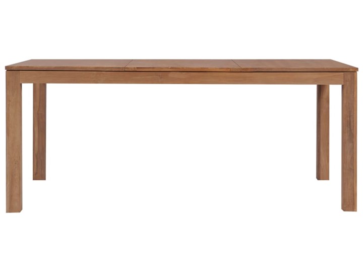 vidaXL Stół z drewna tekowego, naturalne wykończenie, 180x90x76 cm Drewno Średnica Rozkładanie