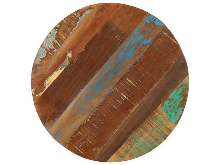 vidaXL Stolik boczny, 45x (45-62) cm, lite drewno z odzysku i żeliwo Kolor Brązowy Metal Styl Vintage