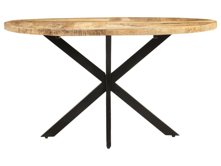 vidaXL Stół jadalniany, 140x80x75 cm, lite drewno mango Stal Styl Nowoczesny