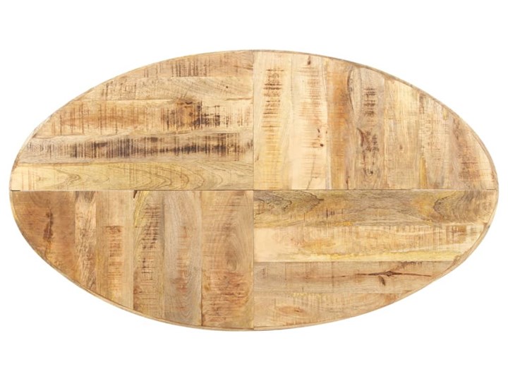 vidaXL Stół jadalniany, 140x80x75 cm, lite drewno mango Stal Średnica