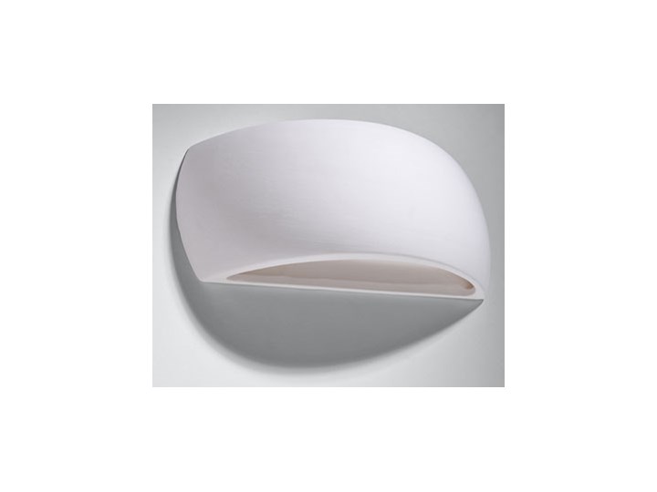 Biały ceramiczny kinkiet ścienny - EX716-Pontia Kinkiet z kloszem Metal Szkło Kinkiet LED Ceramika Styl Nowoczesny Styl Minimalistyczny