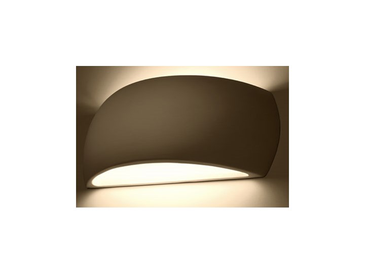 Biały ceramiczny kinkiet ścienny - EX716-Pontia Kinkiet LED Metal Kinkiet z kloszem Szkło Ceramika Styl Nowoczesny