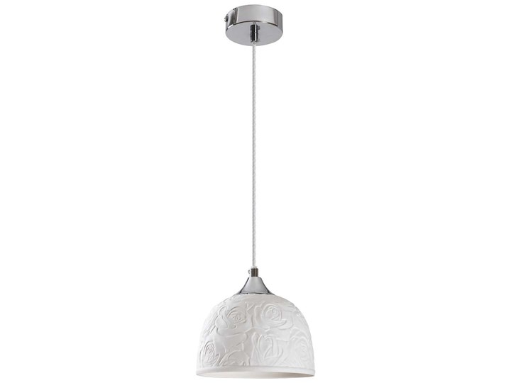 LAMPA wisząca ROSALIE 7606 Rabalux ceramiczna OPRAWA prowansalski ZWIS w kwieciste wzory biały Ceramika Kategoria Lampy wiszące
