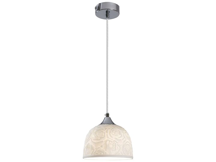 LAMPA wisząca ROSALIE 7606 Rabalux ceramiczna OPRAWA prowansalski ZWIS w kwieciste wzory biały Ceramika Kategoria Lampy wiszące