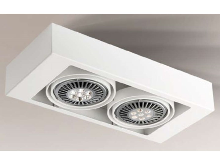 Spot LAMPA sufitowa KOGA 7121 Shilo natynkowa OPRAWA metalowa prostokątna biała Oprawa stropowa Prostokątne Kolor Biały