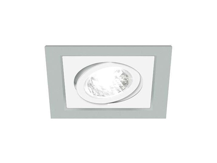 Podtynkowa LAMPA sufitowa BORYS 03139 Ideus metalowa OPRAWA kwadratowy wpust OCZKO srebrne czarne Kwadratowe Oprawa stropowa Kolor Srebrny