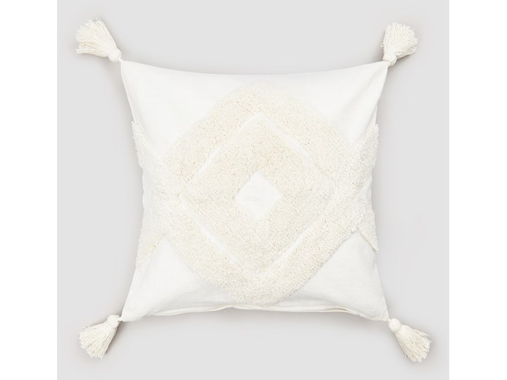 Sinsay - Poszewka na poduszkę - Kremowy 45x45 cm Kwadratowe Bawełna Poszewka dekoracyjna Kategoria Poduszki i poszewki dekoracyjne