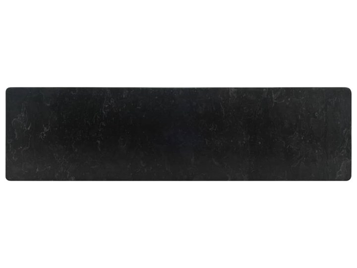 vidaXL Umywalka, 45 x 30 x 12 cm, marmurowa, czarna Prostokątne Szerokość 45 cm Nablatowe Kolor Czarny