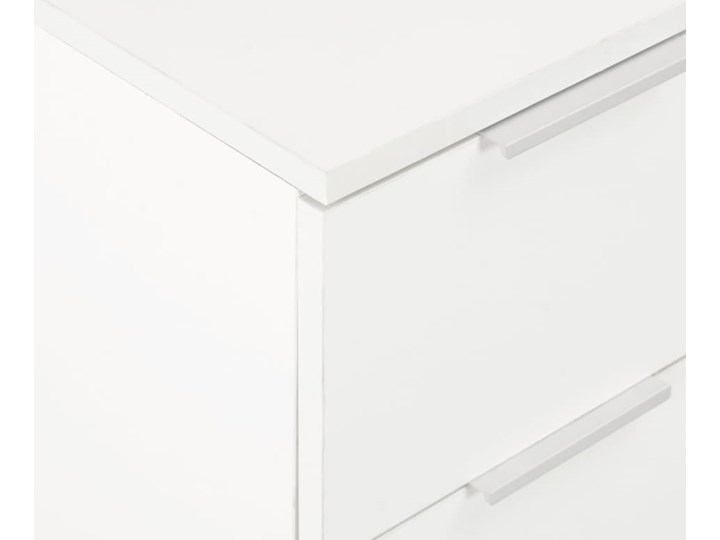 vidaXL Komoda biała na wysoki połysk, 60x35x80 cm, płyta wiórowa Głębokość 35 cm Z szufladami Szerokość 105 cm Szerokość 60 cm Płyta MDF Kolor Biały