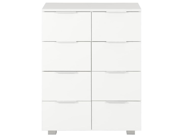 vidaXL Komoda biała na wysoki połysk, 60x35x80 cm, płyta wiórowa Głębokość 35 cm Z szufladami Płyta MDF Szerokość 105 cm Pomieszczenie Sypialnia Szerokość 60 cm Pomieszczenie Salon